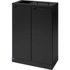 Bica 874 Affaldsstation, 2x65L, Løftelåg, Sort