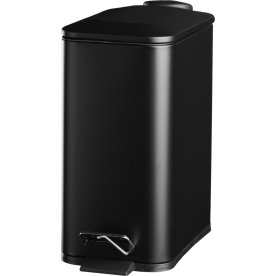Pedalspand m/softclose 5 L, smal rektangulær, sort