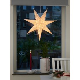 Papirstjerne, Hængende, Mønster, Ø60, Guld