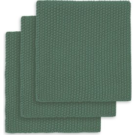 Engholm karklud, bomuld, 25x25 cm, grøn, 3 stk.