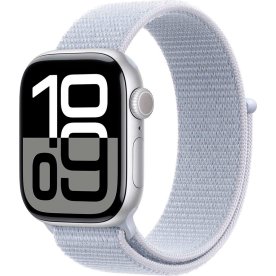 Apple Watch Series 10 GPS, 42mm, sølv, sport loop