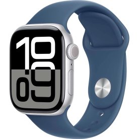 Apple Watch Series 10 (GPS+4G) 42mm, sølv, M/L