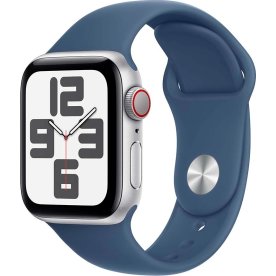 Apple Watch SE GPS, 40mm, sølv, sport band, S/M