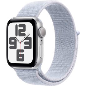 Apple Watch SE GPS, 40mm, sølv, sport loop