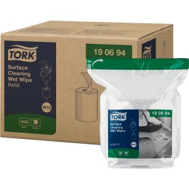 Tork W15 Wet Wipes Overflade, Refill, 58 ark