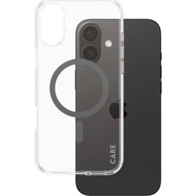 PanzerGlass cover iphone 16 plus sort, transparent