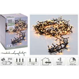 Lyskæde m/1000 LED, 20 meter, varm hvid