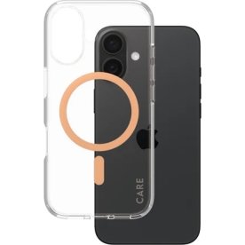 Care iPhone 16 cover,Transparent, m peachy magsafe