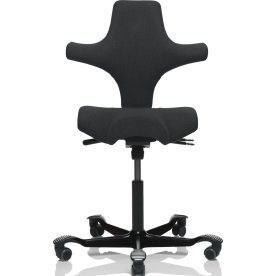 HÅG Capisco 8106 kontorstol, sort/sort, høj gas