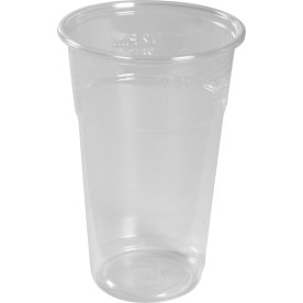 Plastikglas m/ tappestreg, PP, Klar 30 cl, Smal