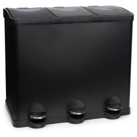 Pacific Affaldsstation 3x20 L, Pedallåg, Sort