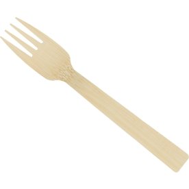 Engangsgaffel, Bambus, 16 cm, 100 stk.