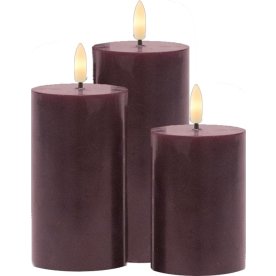 Sirius Sille Genopladelig, H10/12,5/15cm, Bordeaux
