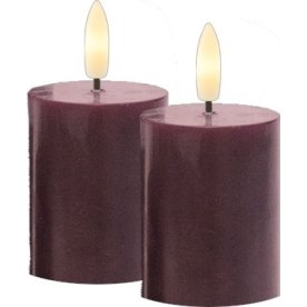 Sirius Sille Genopladelig Mini, Ø5/H6,5cm,Bordeaux