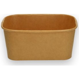 Papskål, Firkantet, Brun, 750ml, 50 stk