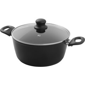 Gryde med låg, alu med belægning, PFAS-fri, 4,3L