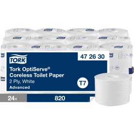 Tork T7 Advanced Toiletpapir u/hylse, 2-lag, 24 rl