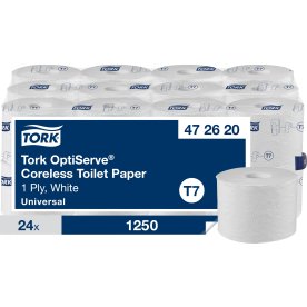 Tork T7 Universal Toiletpapir u/hylse 1-lag, 24 rl
