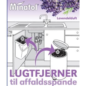 Lugtfjerner til affaldsspande, lavendel