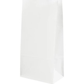 Papirpose, 6,5x11x22,5 cm, Hvid, 100 stk.