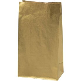 Gavepose, 9x15x27 cm, Guld, 100 stk.
