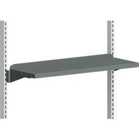 Hylde t/arbejdsbord inkl.konsoller, grå, 900x300mm