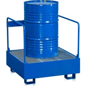Miljøstativ 1 tønde, 220 l, blå