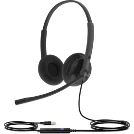 Yealink headset UH34 Dual Teams m ledning, sort