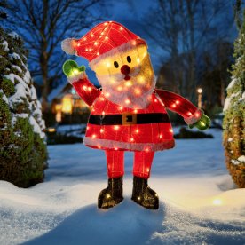 Foldbar julemand med LED lys