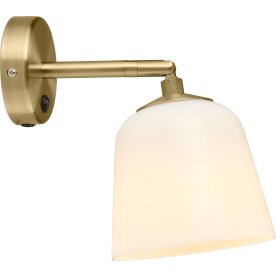 Room 49 væglampe, Ø15 cm, Opal/messing