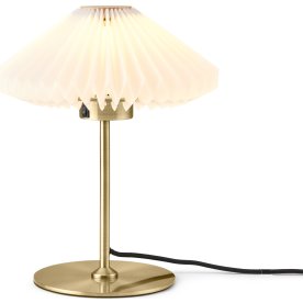 Paris bordlampe, Ø24 cm, Hvid/Messing