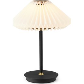 Paris batteri bordlampe, Ø22 cm, Hvid/Sort