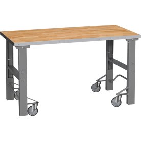 Arbejdsbord med hjul 300 kg, Egeparket, 2000x800mm
