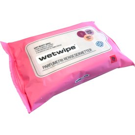 Wet Wipe Renseservietter, parfumefri, 25 wipes