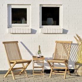 Bakkebord og Stole, teak