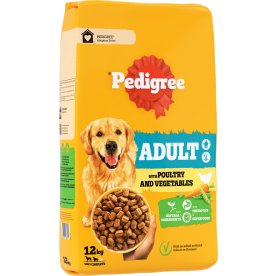 Pedigree adult tørfoder, kylling, 12kg