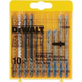 DEWALT stiksavklingesæt til træ og metal, 10 stk.