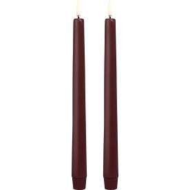 UYUNI LED stagelys H25 cm, Vinrød, 2 stk