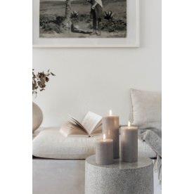UYUNI Melted Pillar LED Lys H15 cm, Sand, Rustik