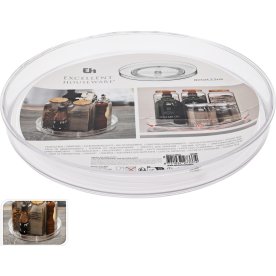 Drejefad, Lazy Susan, klar, Ø24cm, H3,5cm