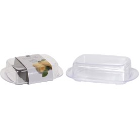 Smørboks, klar, plast