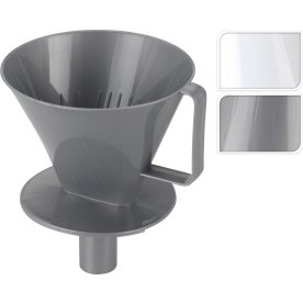 Kaffetragt 1x4, plast, ass. grå/hvid