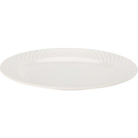 Tallerken, melamin, hvid, 20 cm.
