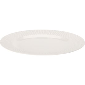 Tallerken, melamin, hvid, 28 cm.
