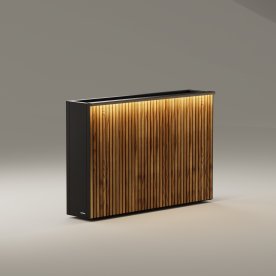 Herstera Plantekrukke m/lys, inde, m/træ,120x40x80