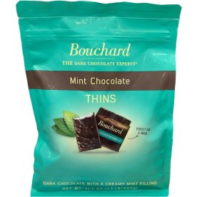 Bouchard Thins Mørk chokolade m/ mint, 60 stk.