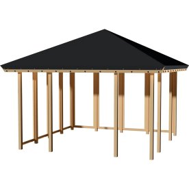 Plus Pavillon 2, 2 lukkede sider, sort tag