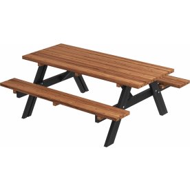 Plus Klassisk bord-bænkesæt, Thermowood/sort