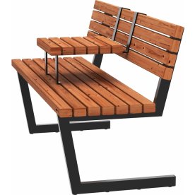 Plus Relax Bænk med hængebord, 150 cm, Thermowood