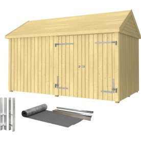 Plus Classic Multihavehus, dobbeltdør,lukket,natur